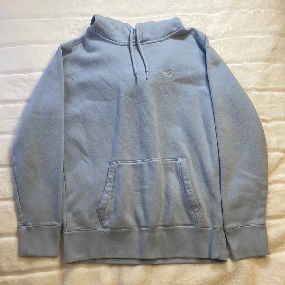 Baby blue Hollister hoodie size S